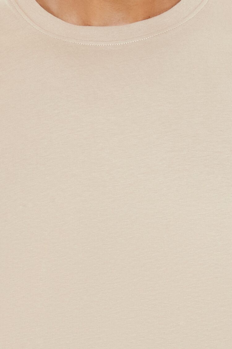  Forever 21 Basic Cotton Crew Tee - taupe - Bonton