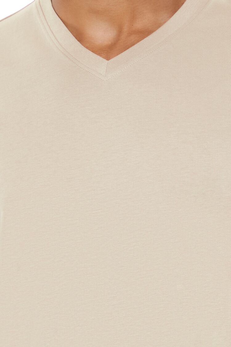  Forever 21 Basic V-Neck Tee - taupe - Bonton