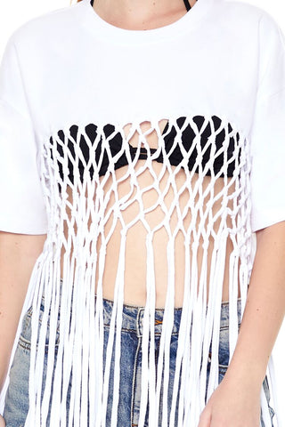 Crochet Fringe Tee