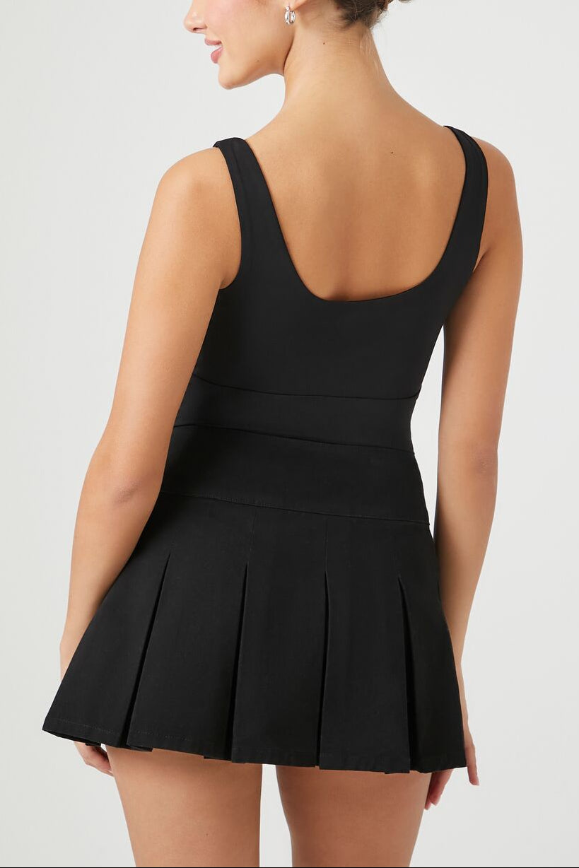  Forever 21 Bow Ricrac-Trim Bodysuit - white black - Bonton