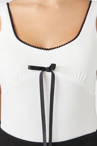 Bow Ricrac-Trim Bodysuit