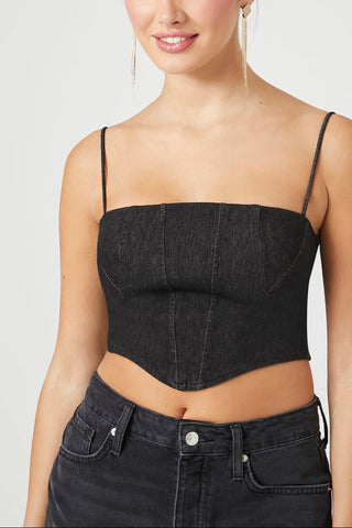 Denim Cropped Cami