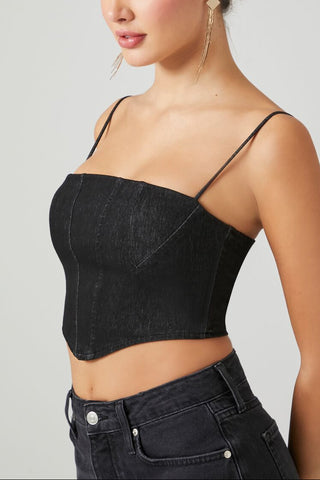 Denim Cropped Cami
