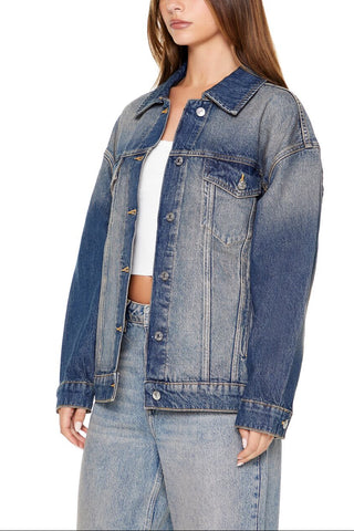 Stone Wash Denim Trucker Jacket