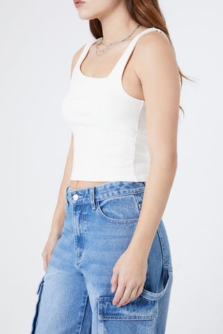 Ribbed Asymmetrical Tank Top