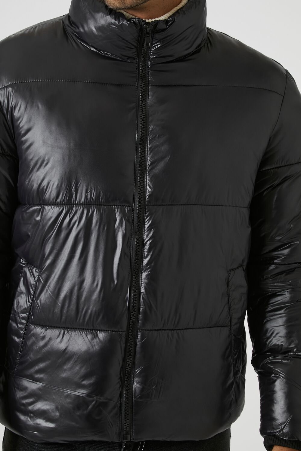  Forever 21 Quilted Puffer Jacket - black-swatch - Bonton