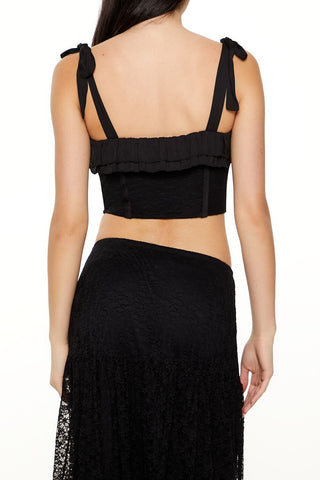 Lace Tie-Strap Corset Top