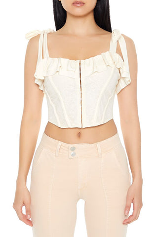 Lace Tie-Strap Corset Top