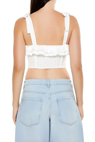 Lace Tie-Strap Corset Top