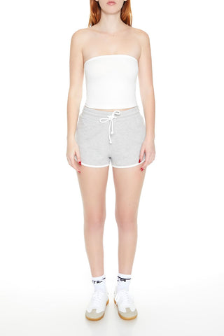 Cropped Cotton-Blend Tube Top