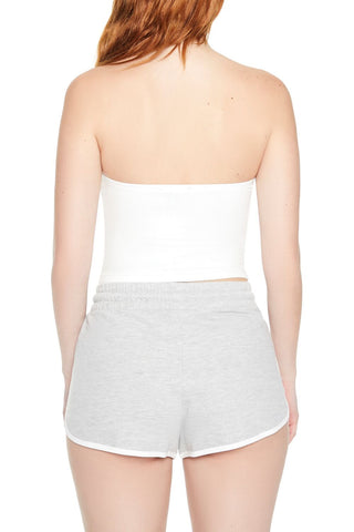 Cropped Cotton-Blend Tube Top