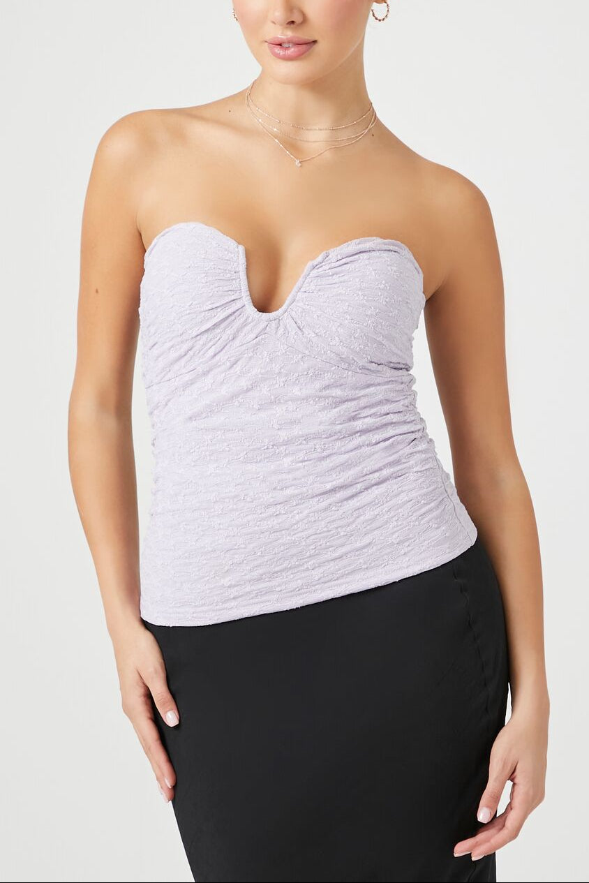  Forever 21 Sweetheart Tube Top - dusty lavender - Bonton