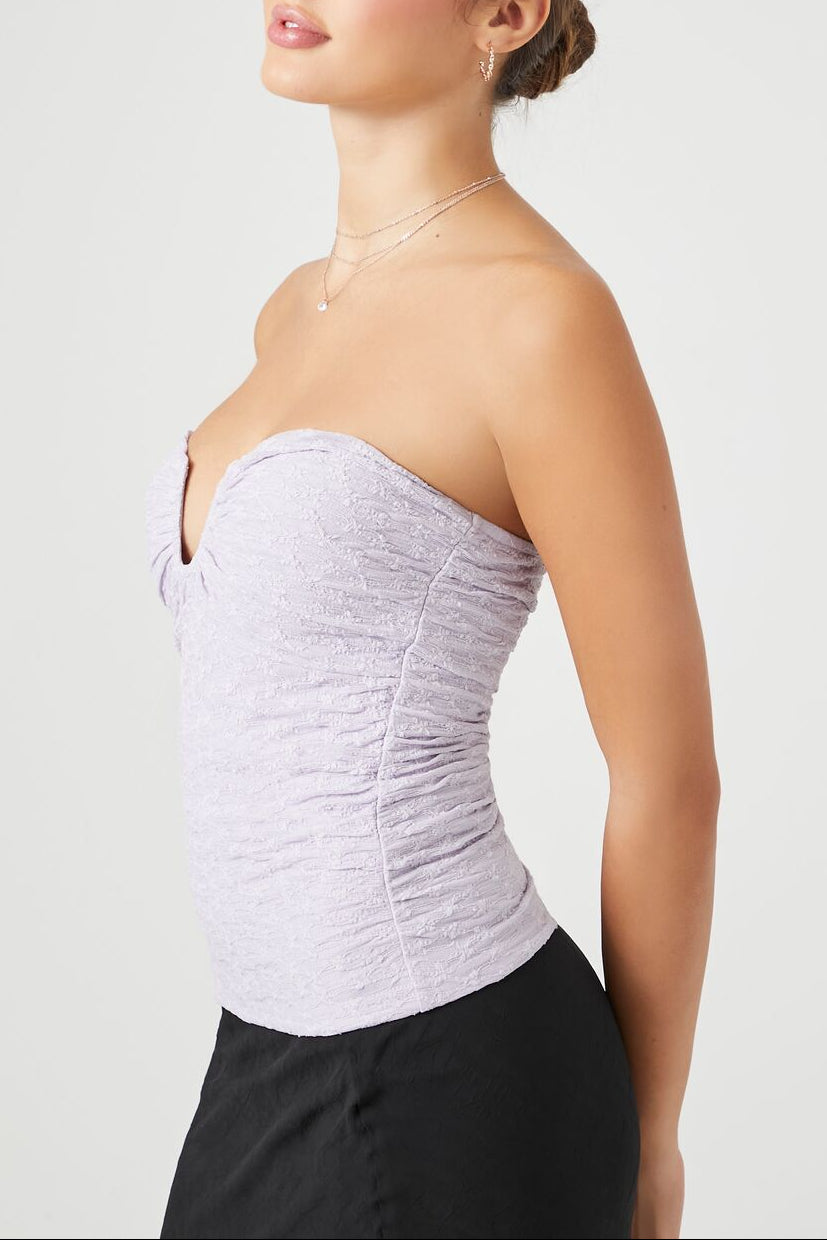  Forever 21 Sweetheart Tube Top - dusty lavender - Bonton