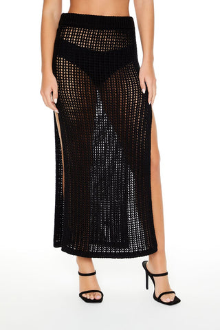 Sheer Crochet Maxi Skirt