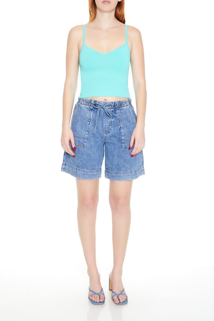  Forever 21 Sweater-Knit Cropped Cami - white - Bonton