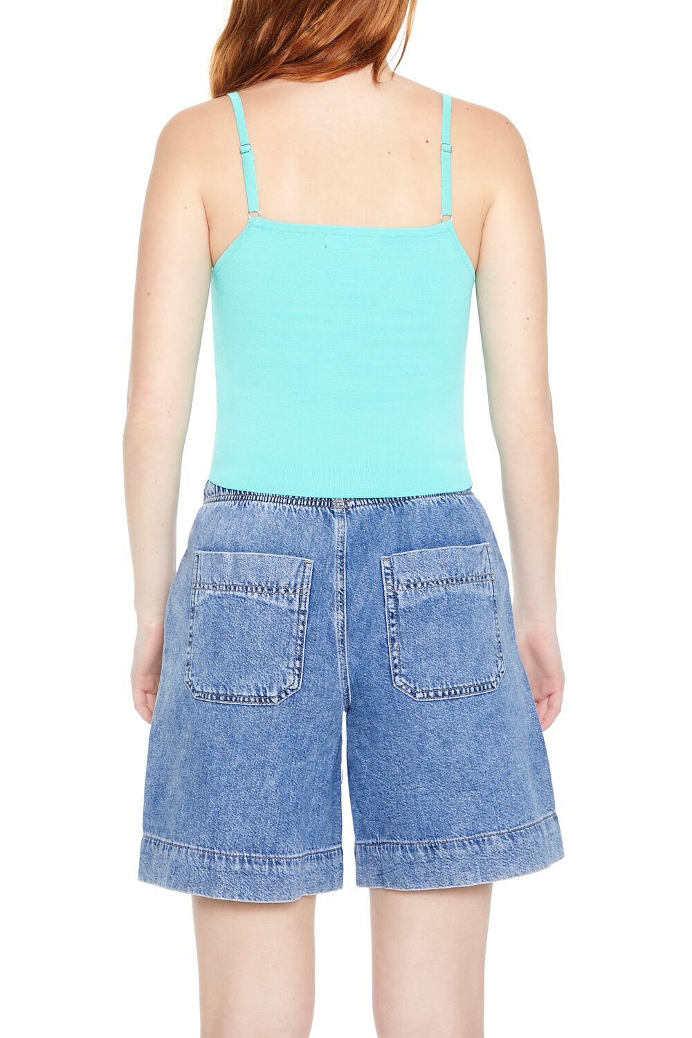  Forever 21 Sweater-Knit Cropped Cami - white - Bonton