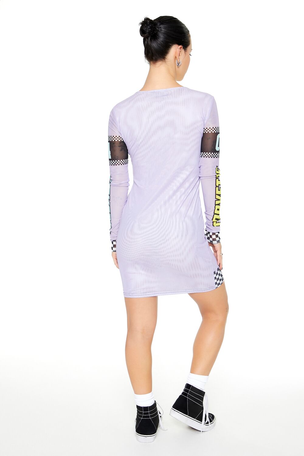  Forever 21 Corvette Graphic Mini Dress - purple-multi - Bonton