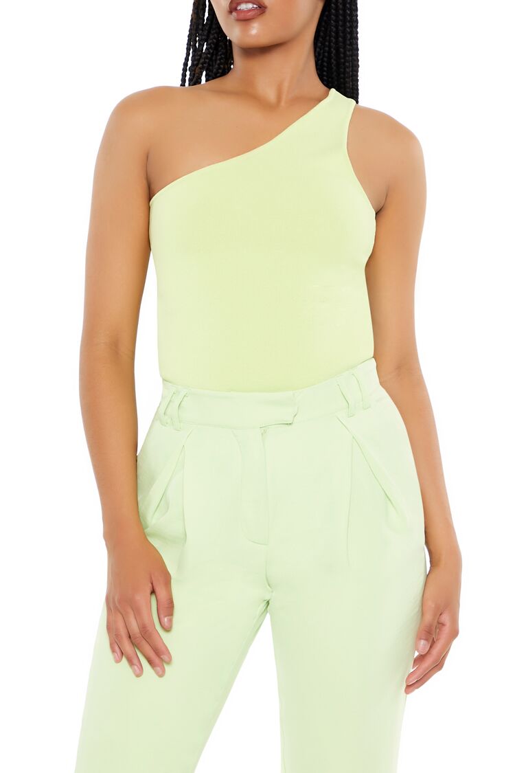  Forever 21 Sweater-Knit Thong Bodysuit - white - Bonton