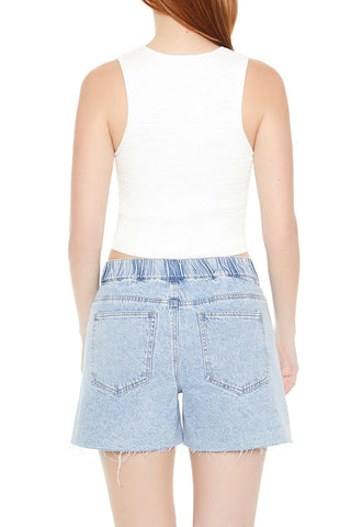 Sweater-Knit Cropped Tank Top