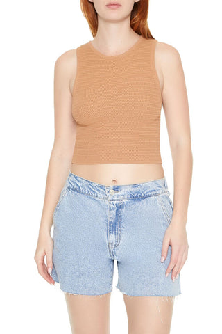 Sweater-Knit Cropped Tank Top