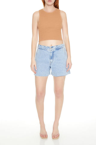 Sweater-Knit Cropped Tank Top