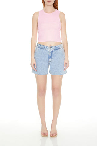 Sweater-Knit Cropped Tank Top