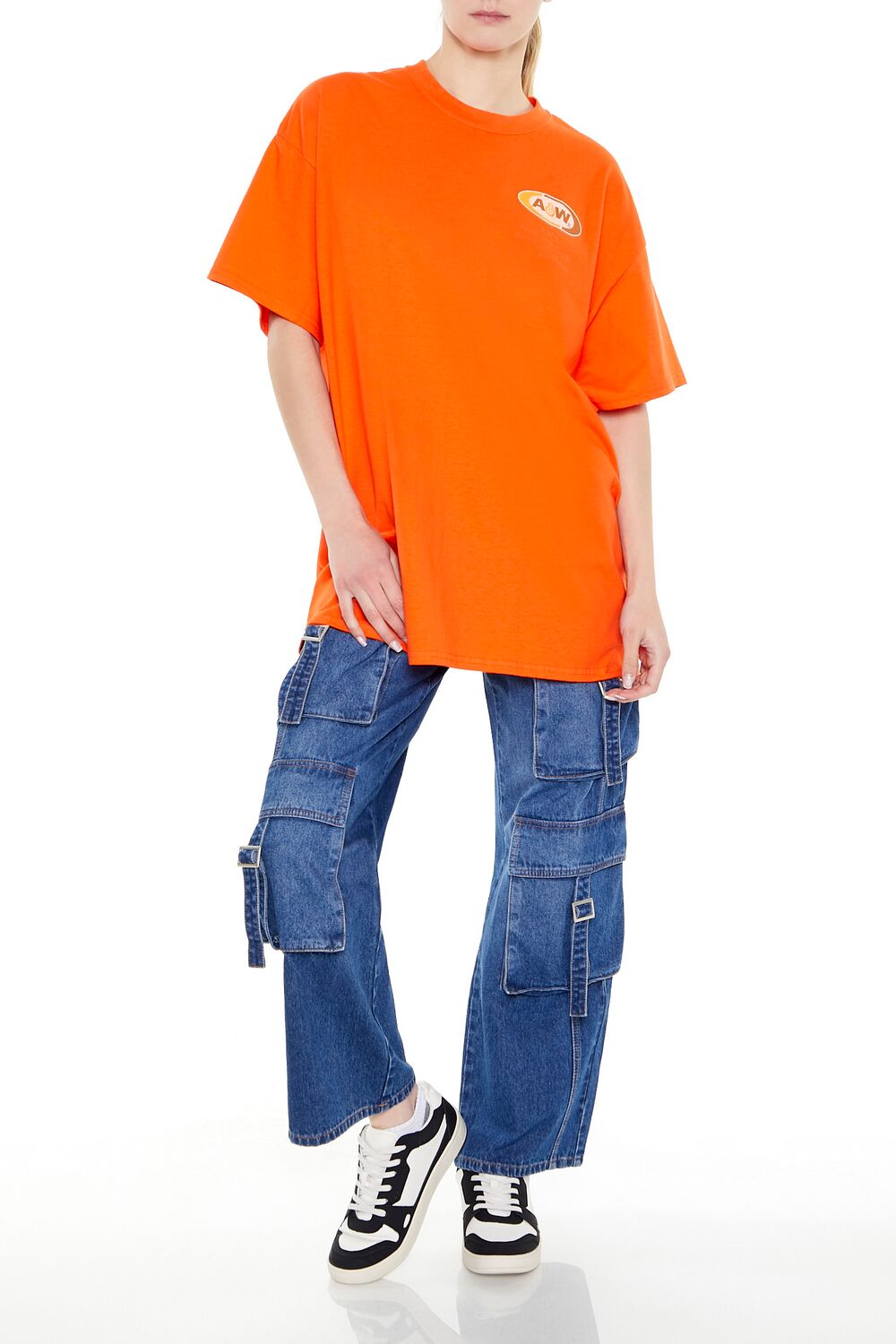  Forever 21 A & W Root Beer Graphic Tee - orange multi - Bonton