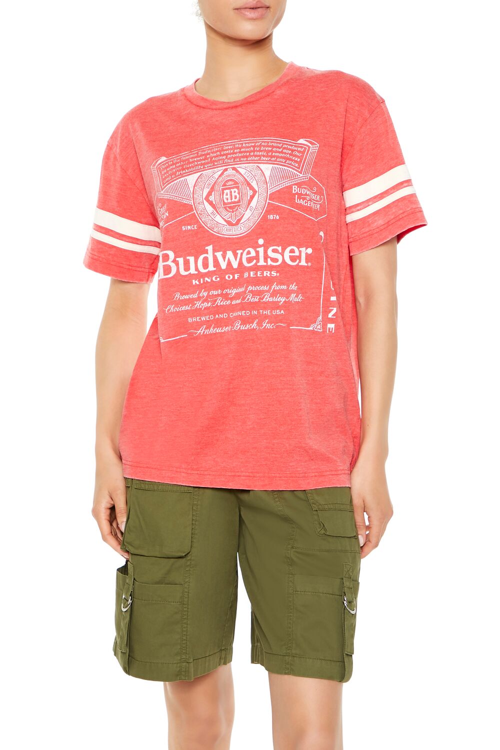  Forever 21 Budweiser Graphic Tee - red multi - Bonton