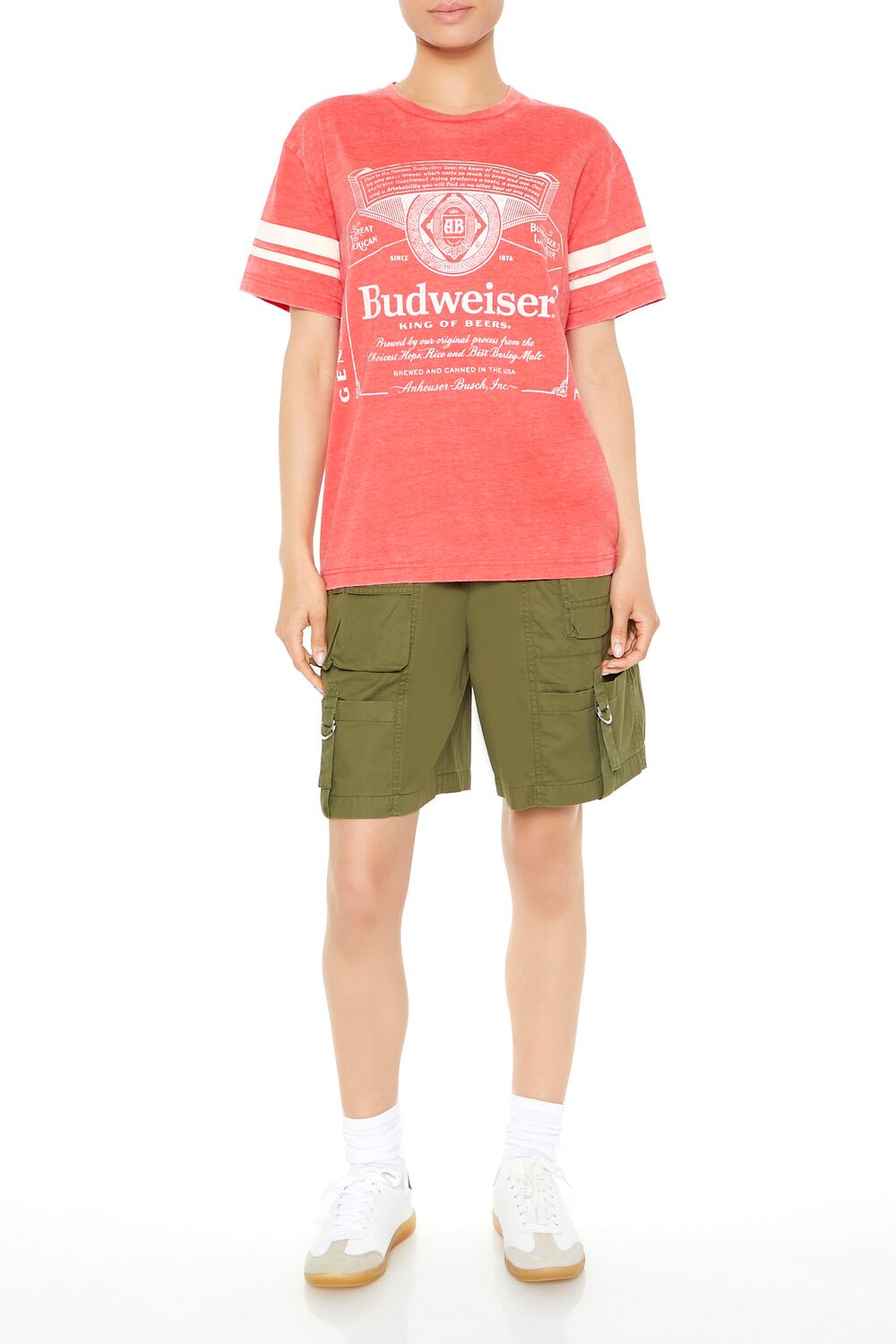  Forever 21 Budweiser Graphic Tee - red multi - Bonton