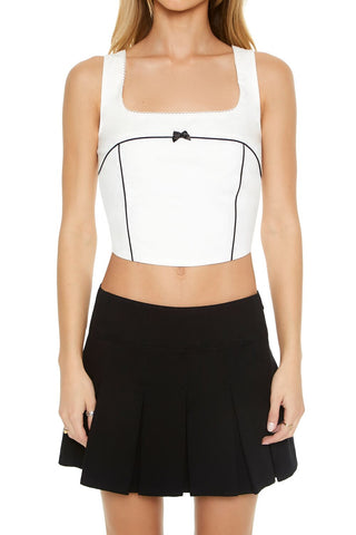 Bow Poplin Crop Top