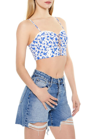 Floral Sweetheart Cropped Cami