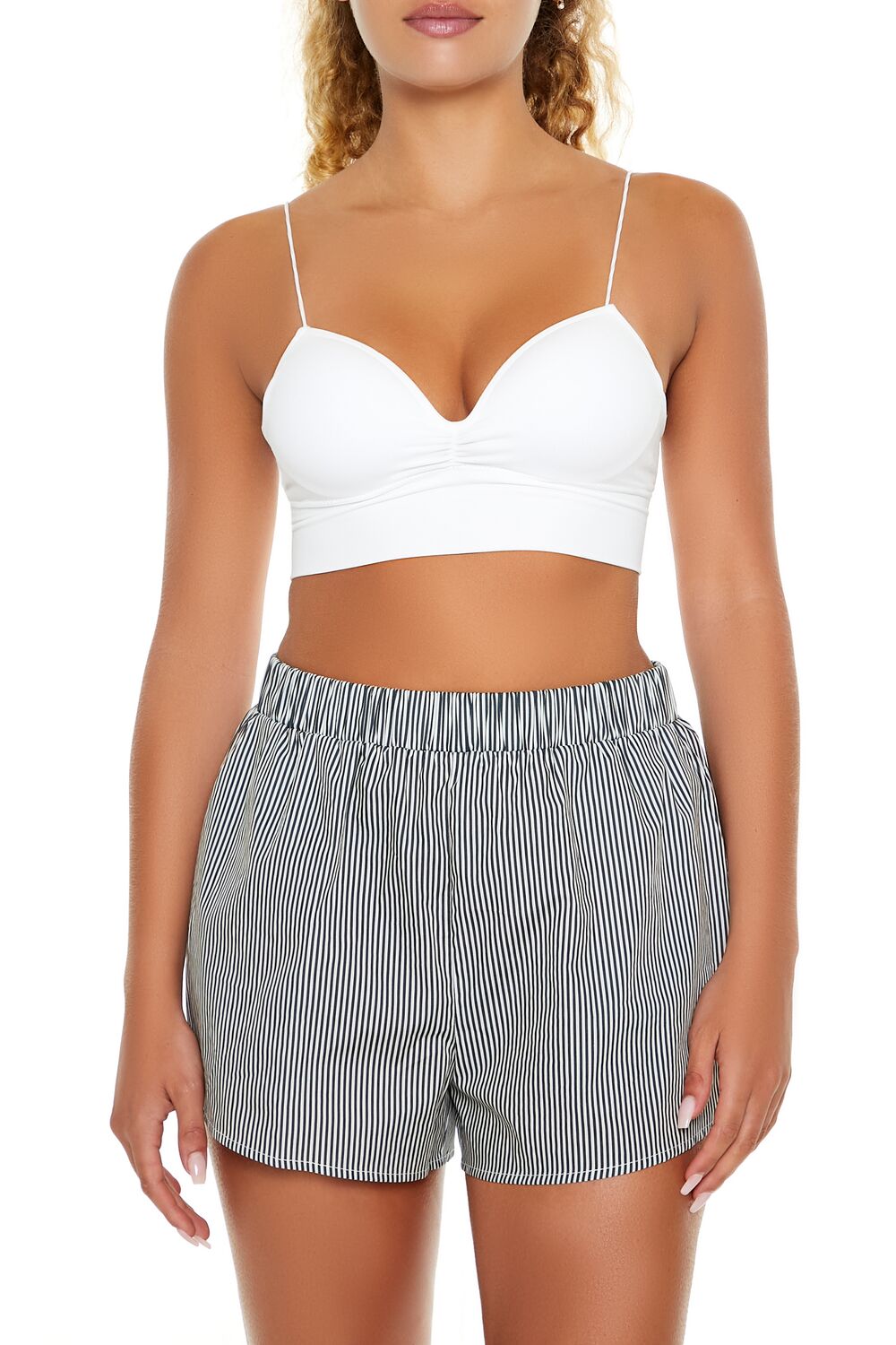  Forever 21 Seamless Sweetheart Bralette - white - Bonton