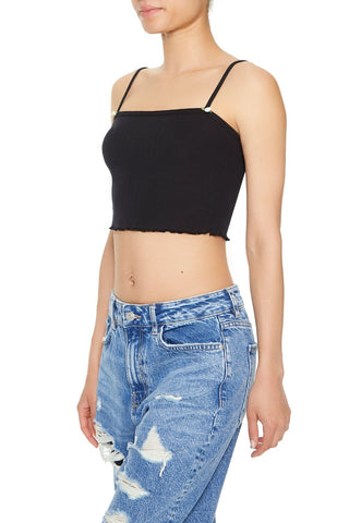 Rosette Lettuce-Edge Cropped Cami