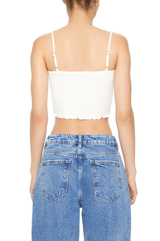 Rosette Lettuce-Edge Cropped Cami
