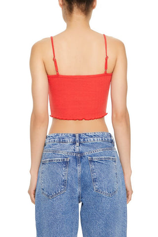 Rosette Lettuce-Edge Cropped Cami