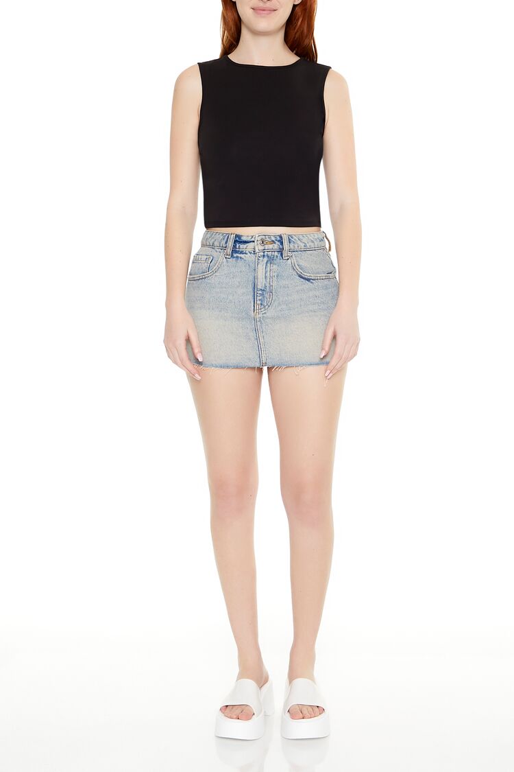  Forever 21 Cutout Tank Top - black - Bonton
