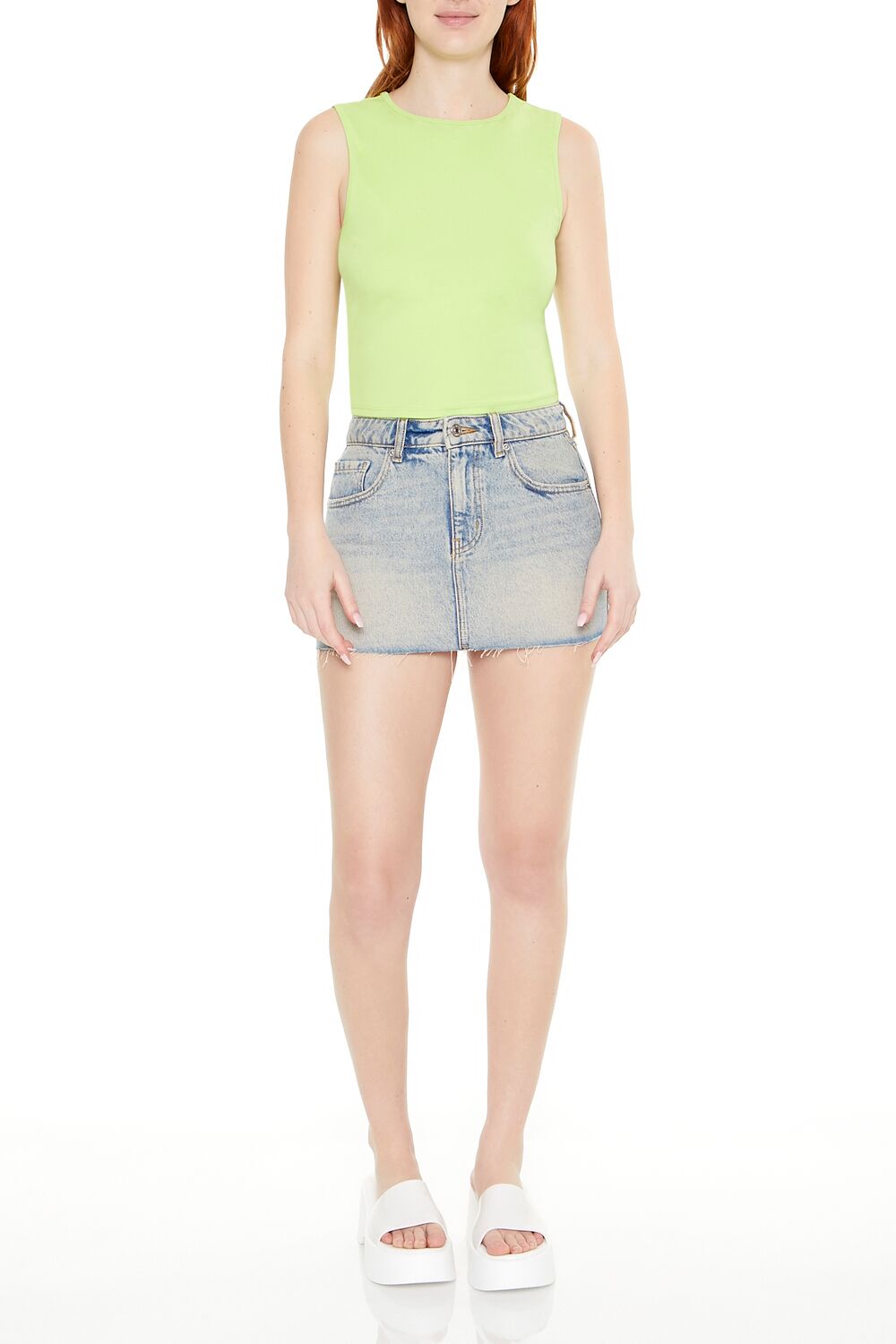  Forever 21 Cutout Tank Top - black - Bonton