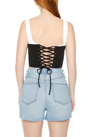 Lace-Up Corset Combo Top