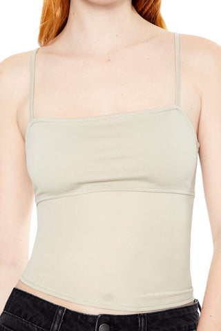 Sheer Ponte Knit Cami