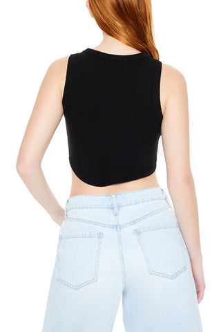 Cropped Dolphin-Hem Tank Top