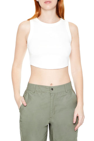 Cropped Dolphin-Hem Tank Top