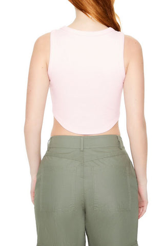 Cropped Dolphin-Hem Tank Top