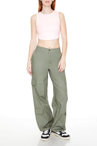 Cropped Dolphin-Hem Tank Top