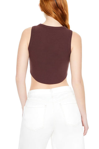 Cropped Dolphin-Hem Tank Top