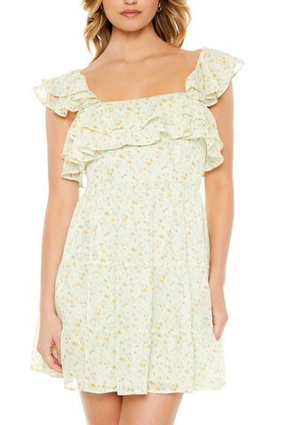 Ditsy Floral Ruffle Mini Dress