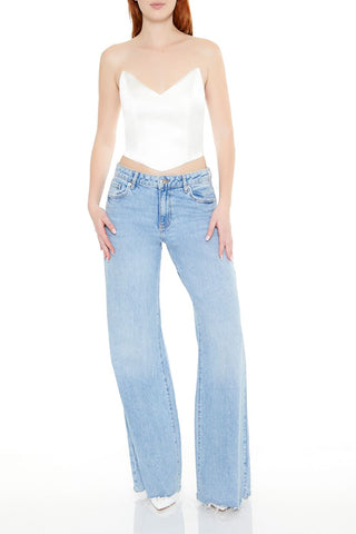 Satin Cropped Tube Top