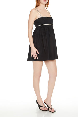 Rhinestone Babydoll Mini Dress