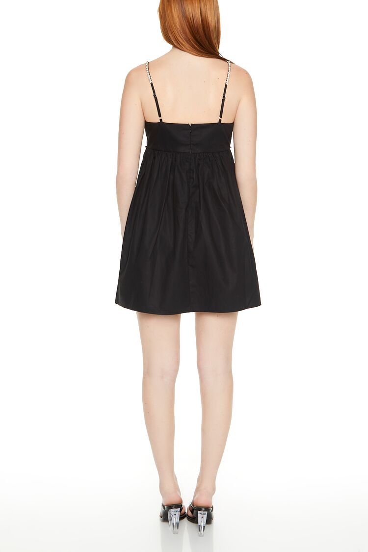  Forever 21 Rhinestone Babydoll Mini Dress - white - Bonton