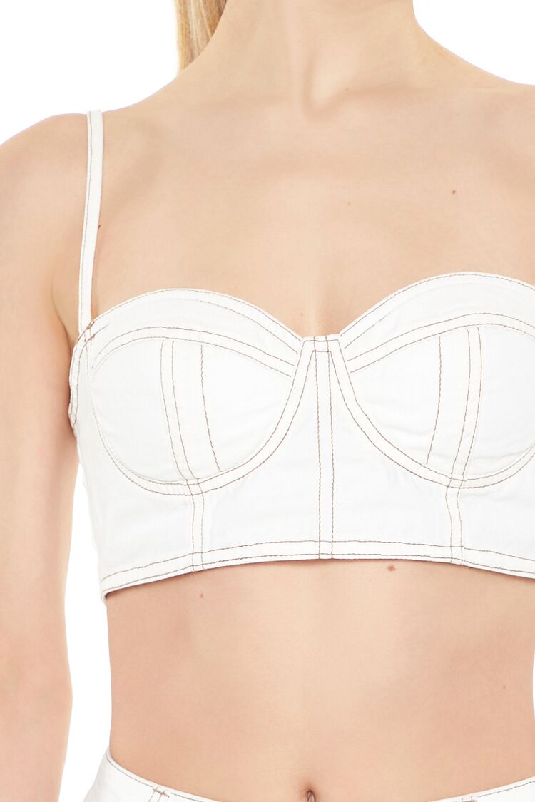  Forever 21 Sweetheart Cropped Cami - white - Bonton