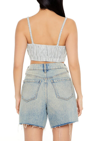 Pinstriped Cropped Cami